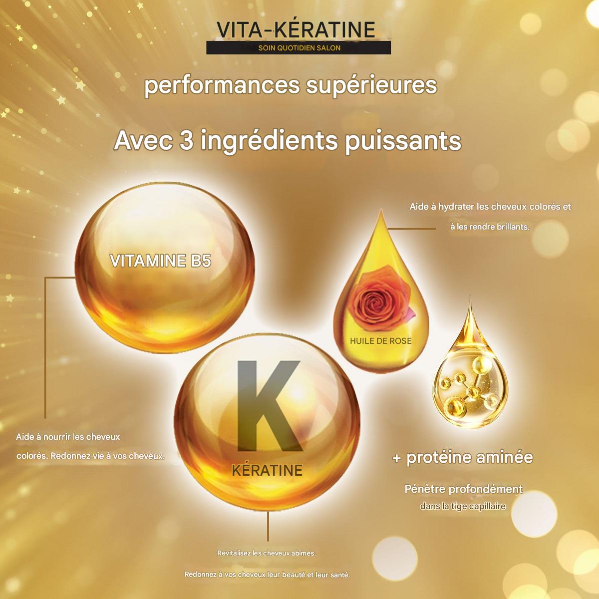 Vita Keratin – Masque Capillaire Kératine & Rose Oil